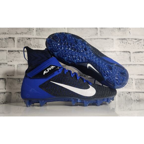Men's Nike Alpha Menace Elite 2 Flyknit Football Cleats Black BV2077-007 Size 13 - Picture 1 of 6